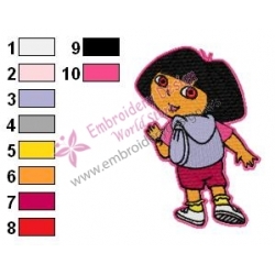 Dora Embroidery Design 10